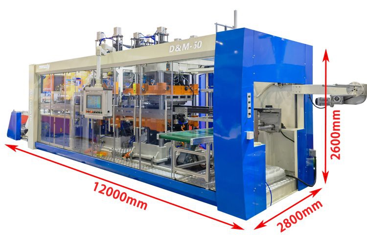 four stations automatic egg tray thermoforming machine