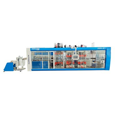 Máquina automática de termoformagem de plástico de quatro estações